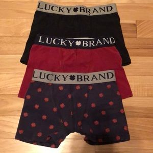 Boys Lucky Brand boxer briefs.